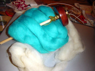 my first drop spindle!