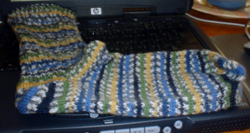 the hard part was matching the pattern repeat for sock #2!