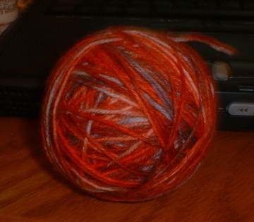 i won't even tell you about the tangle that the yarn developed