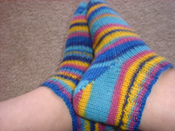 regia crazy colour 6ply, one sock lovely, one not so lovely